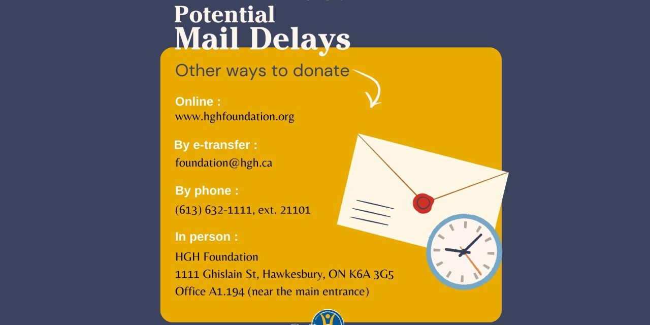 Canada Post Strike impacts HGH Foundation
