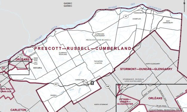 Support shifting in Eastern Ontario and southwestern Québec federal ridings