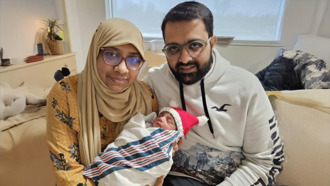 New Year’s baby arrives at HGH one minute after midnight