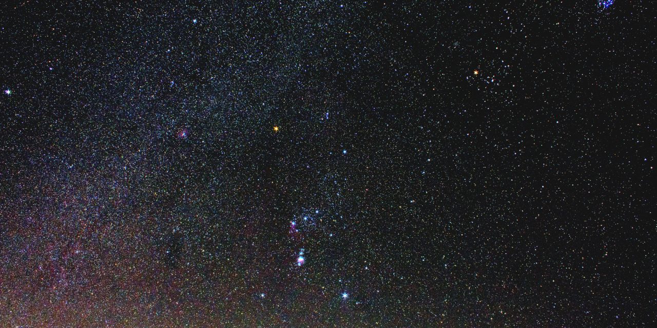 Winter sky, bright planets