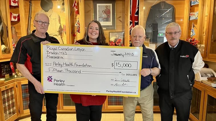 Alexandria Legion contributes $15,000 to Perley Health