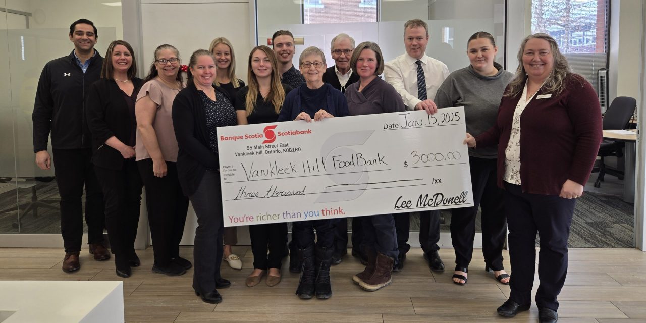Scotiabank food drive raises $7,300 in Vankleek Hill