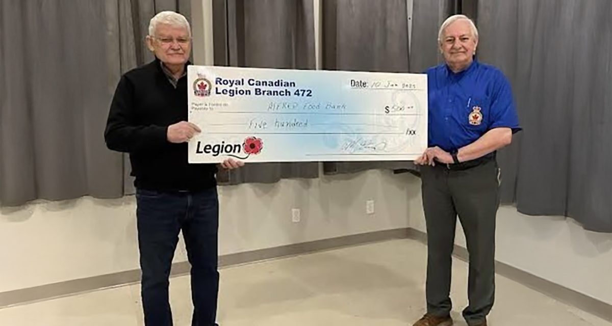Hawkesbury Legion supports L’Orignal Food Bank