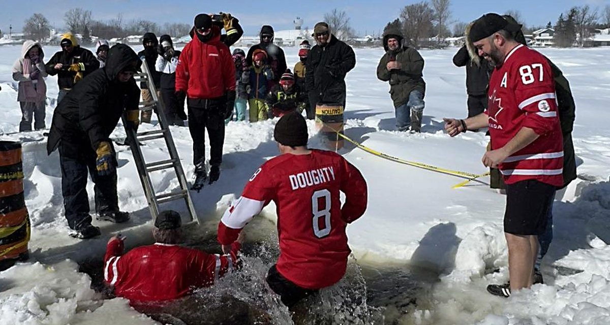 An icy cold Polar Bear Dip in Alexandria