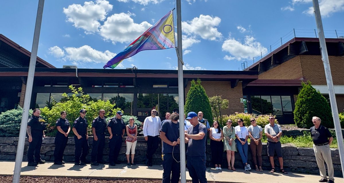 Hawkesbury raises Intersex-Inclusive Pride Flag at town hall
