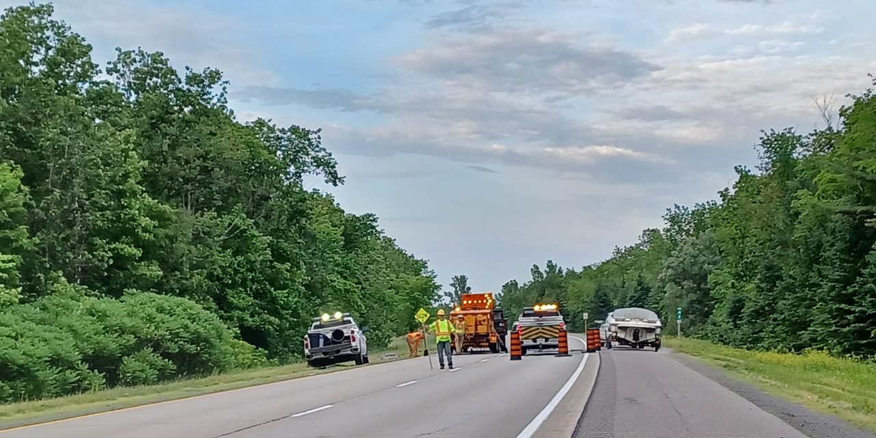 Vehicle damage on Highway 417