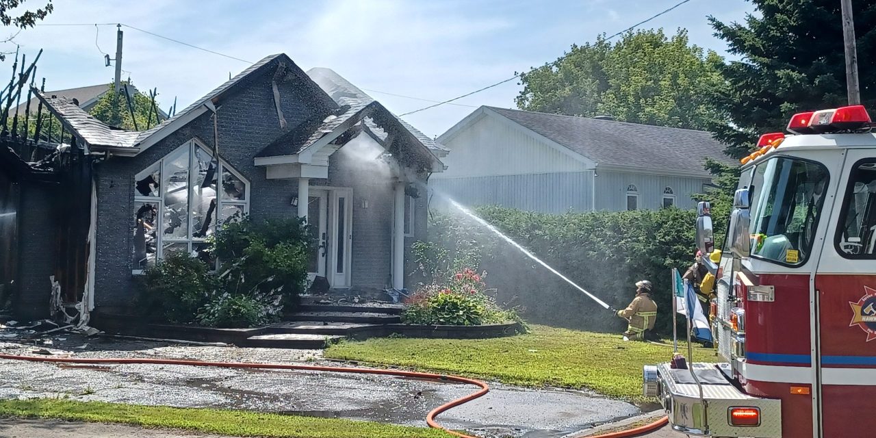 House fire, power outage, and heavy traffic in Grenville