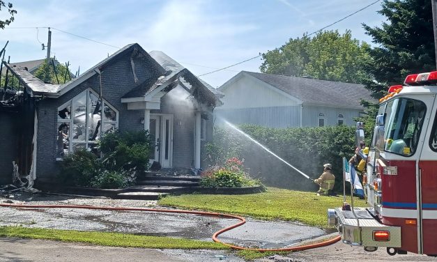 House fire, power outage, and heavy traffic in Grenville
