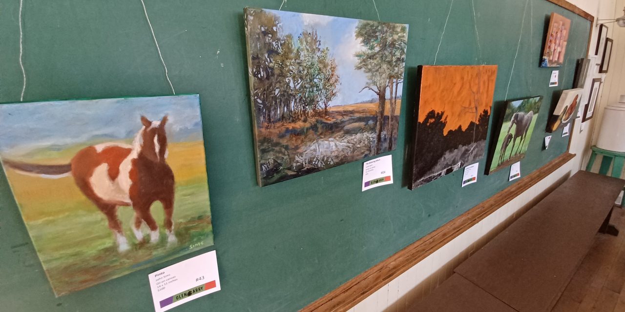 Art in the schoolhouse at Glengarry Pioneer Museum