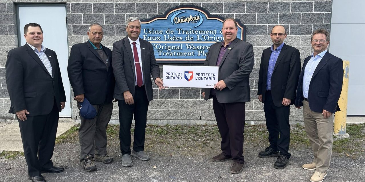 Champlain receives provincial funding for L’Orignal wastewater treatment