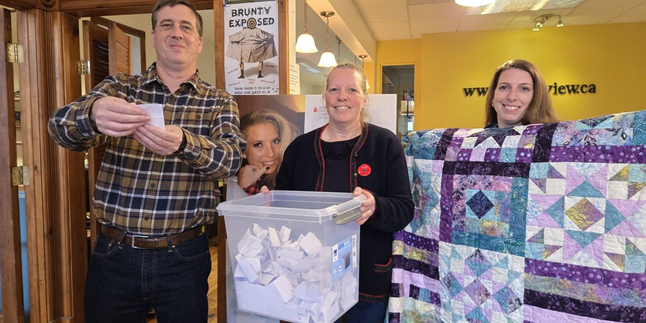 Quilt raffle winner drawn