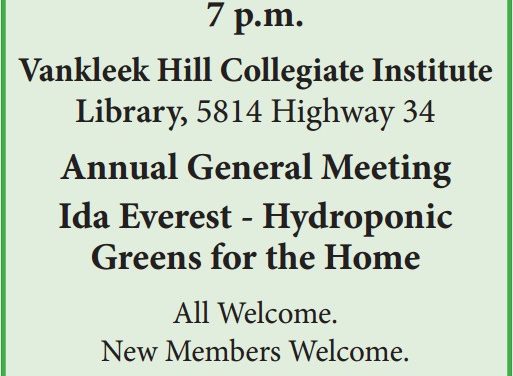 Vankleek Hill and District Nature Society AGM