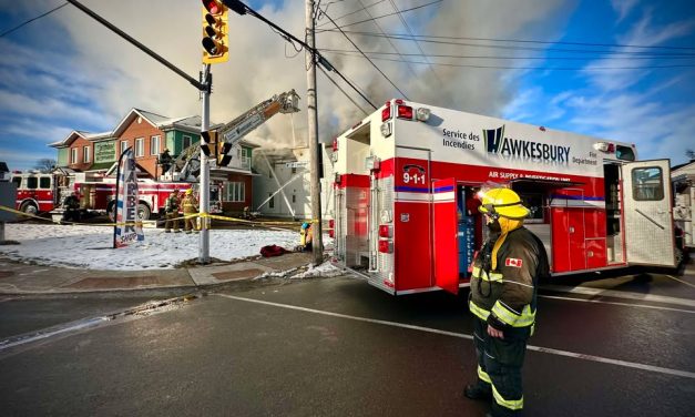 Fire destroys building in Hawkesbury, family left homeless