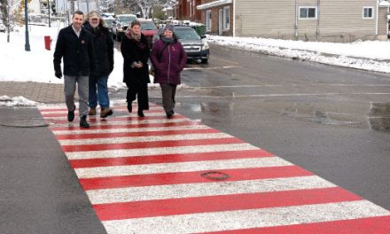 Crosswalk honours veterans in Brownsburg