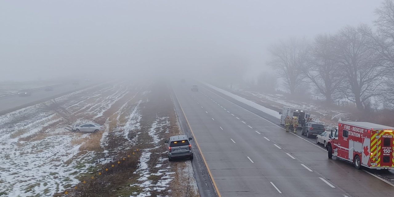 Collision on Highway 417 in East Hawkesbury
