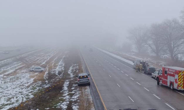 Collision on Highway 417 in East Hawkesbury