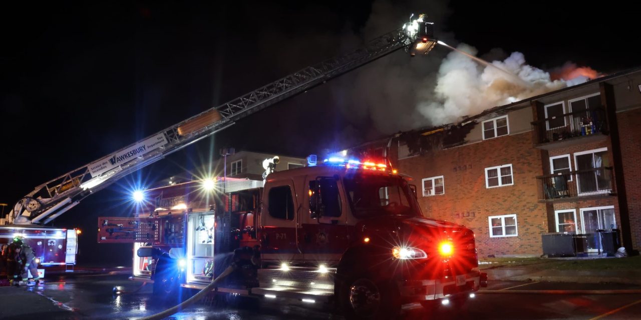 Apartment building fire in Hawkesbury under investigation for arson