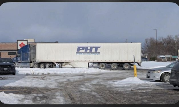 Transport leaves laneway in Vankleek Hill