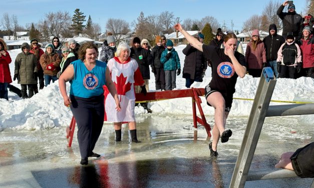 12th annual North Glengarry Polar Dip had fundraisers in deep