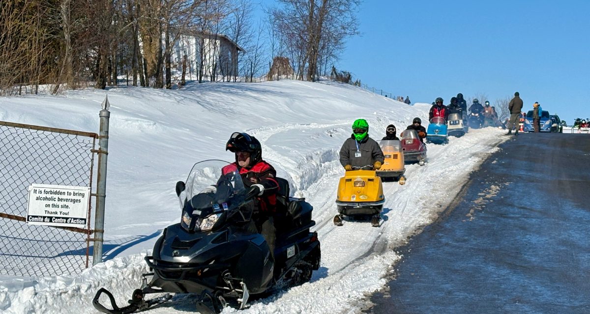 Riding through time at the Ste-Anne-de-Prescott Antique Snowmobile Ride