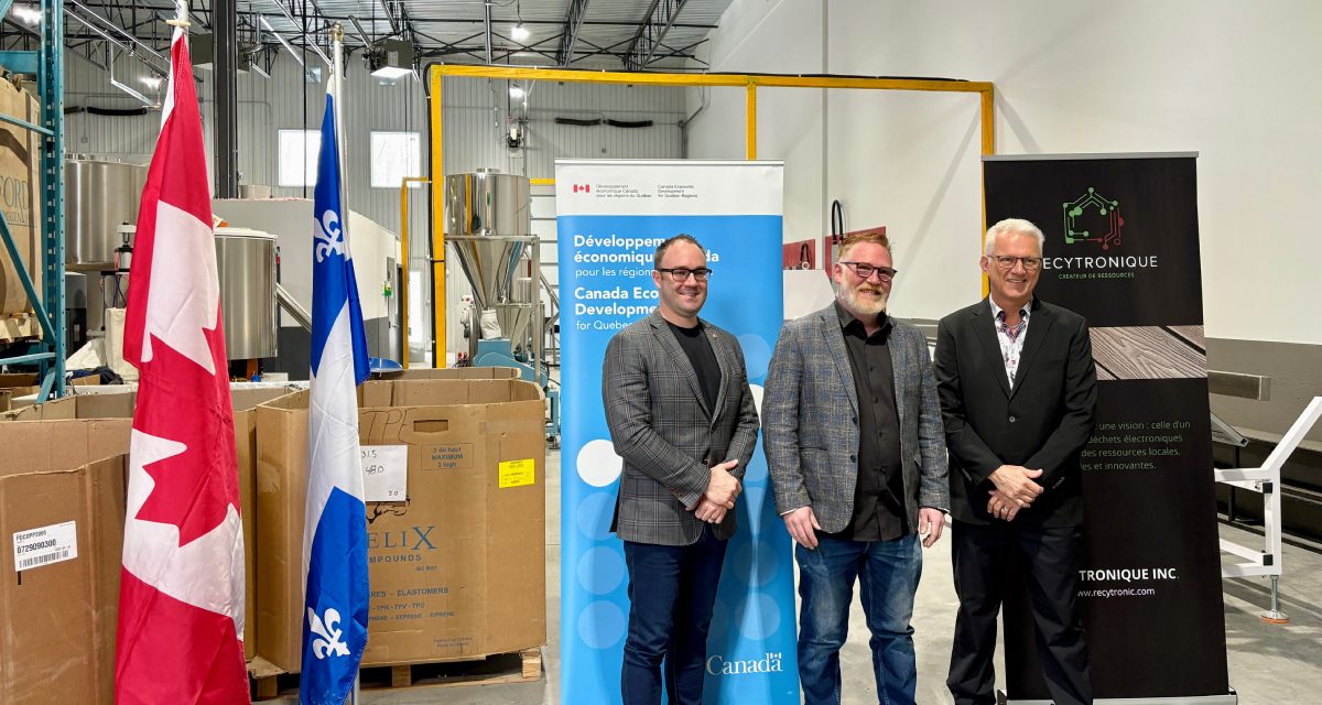 Lachute’s Recytronic receives $306,000 in federal funds