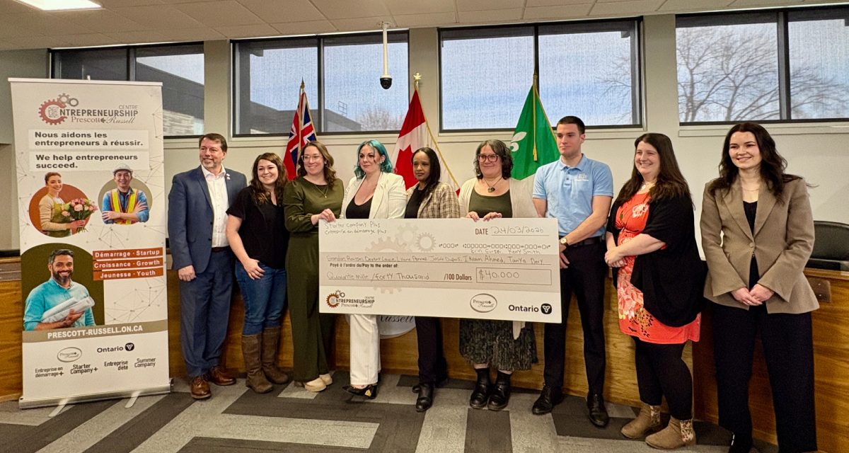 Grants totalling $40,000 shared among eight Prescott-Russell entrepreneurs