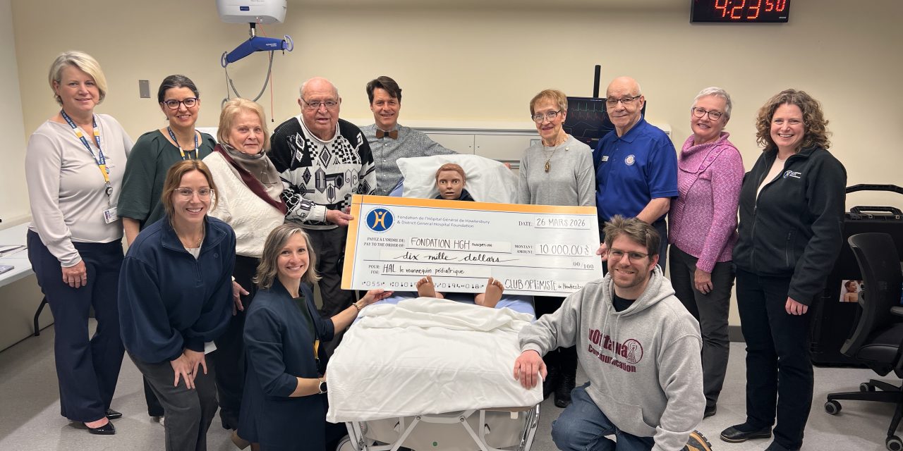 Optimist Club of Hawkesbury Donates $10,000 to Support the Acquisition of HAL