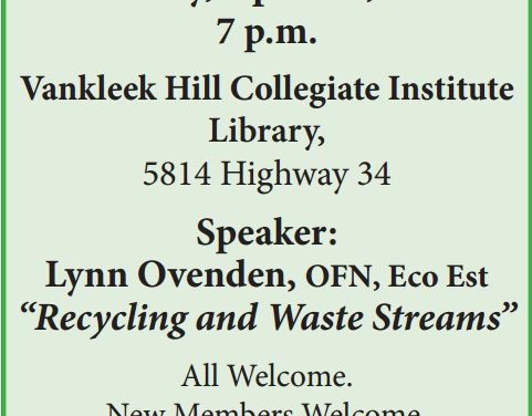 Vankleek Hill and District Nature Society Meeting