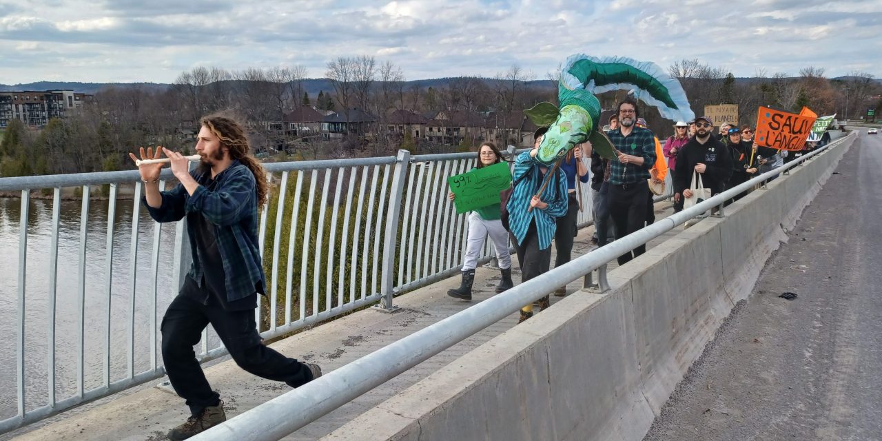 Earth Day demonstration by the Ottawa River