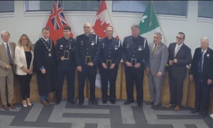 Paramedics presented with awards from OPP