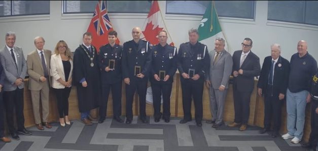 Paramedics presented with awards from OPP