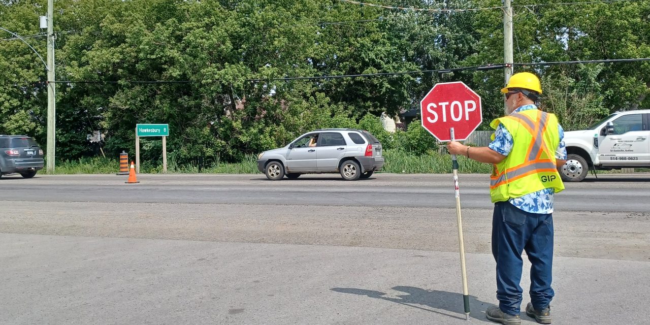 Paving and slowing down on Highway 34