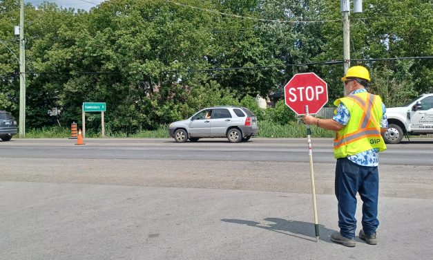 Paving and slowing down on Highway 34