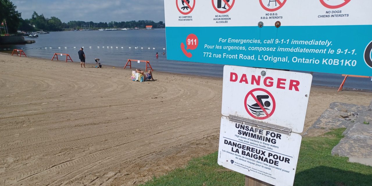 No swimming at two local beaches