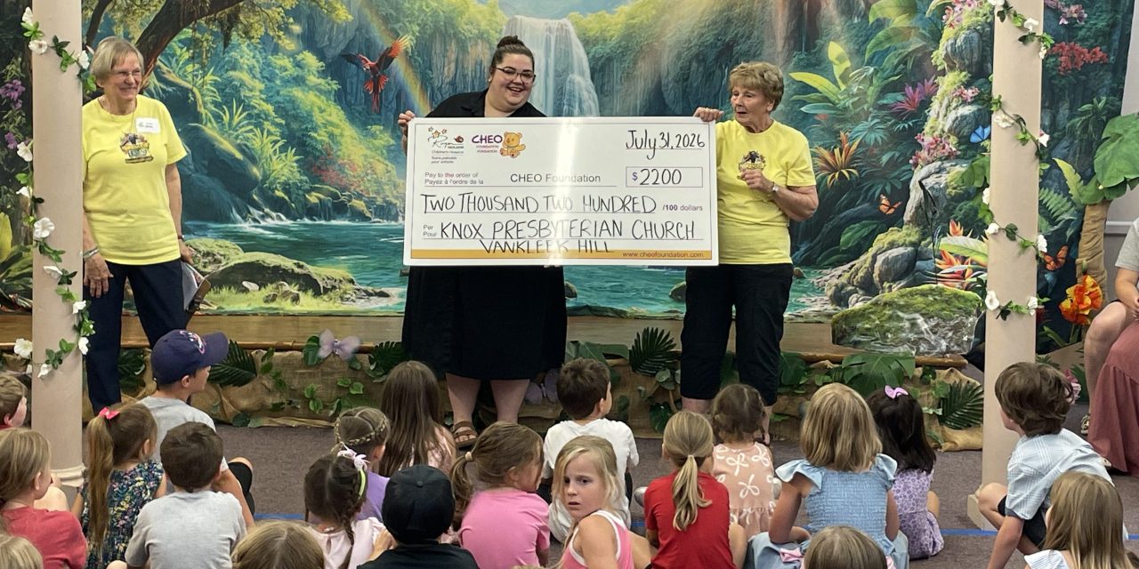Knox Vacation Bible School contributes to CHEO camp