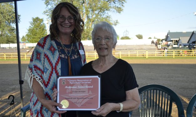 Evelyn Bernique honoured for service to Vankleek Hill Fair