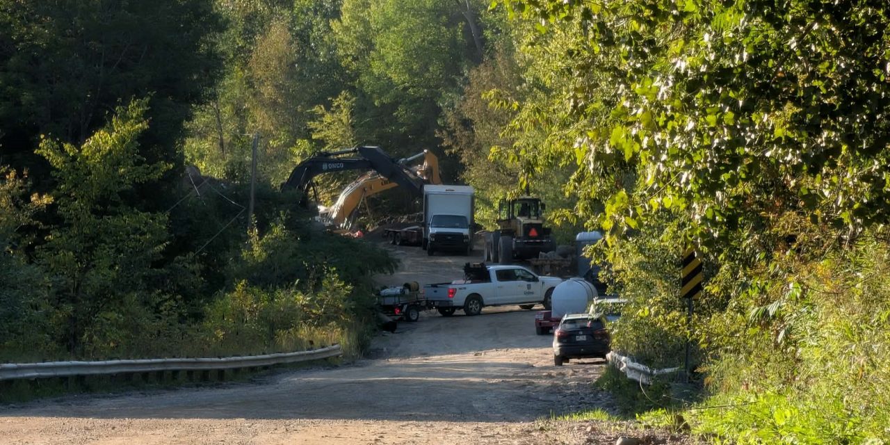 Big dig on Rouge road