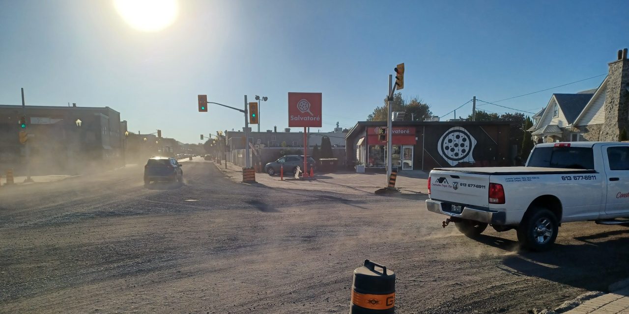 Paving project in downtown Hawkesbury