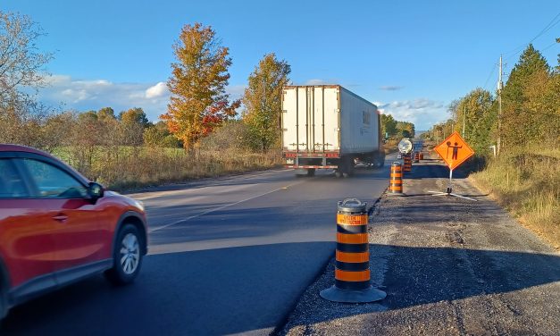 Road work rolls on along Highway 34