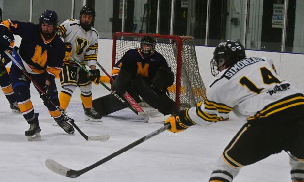 Cougars win twice to move into first place