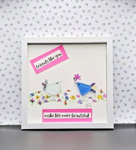 "Friend Like You" Sea Glass Art