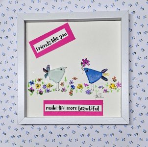 "Friend Like You" Sea Glass Art