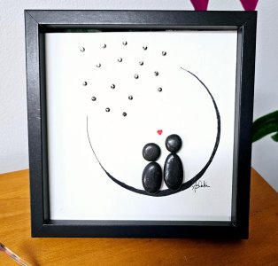 "Love" Pebble Art