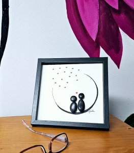 "Love" Pebble Art