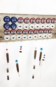 Beer Cap and Bullet US Flag Wind Chime