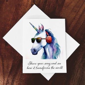 Whimsical "Cotton Candy" Original Unicorn Art Home Decor