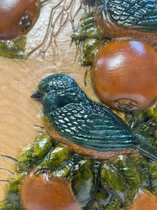 Blue Birds in an Apple Tree
