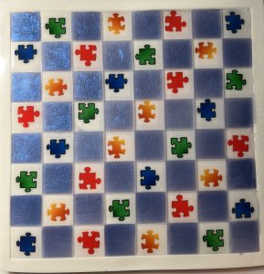 Autism Awareness Inspired Checker Board Set