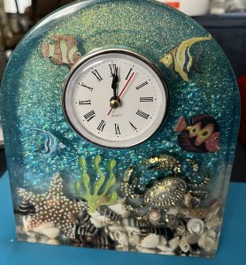 Let's Go To The Beach! - Resin Beach Scene Mantle Clock