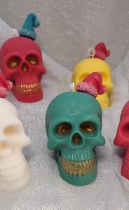 Santa Skull Candle, 8oz